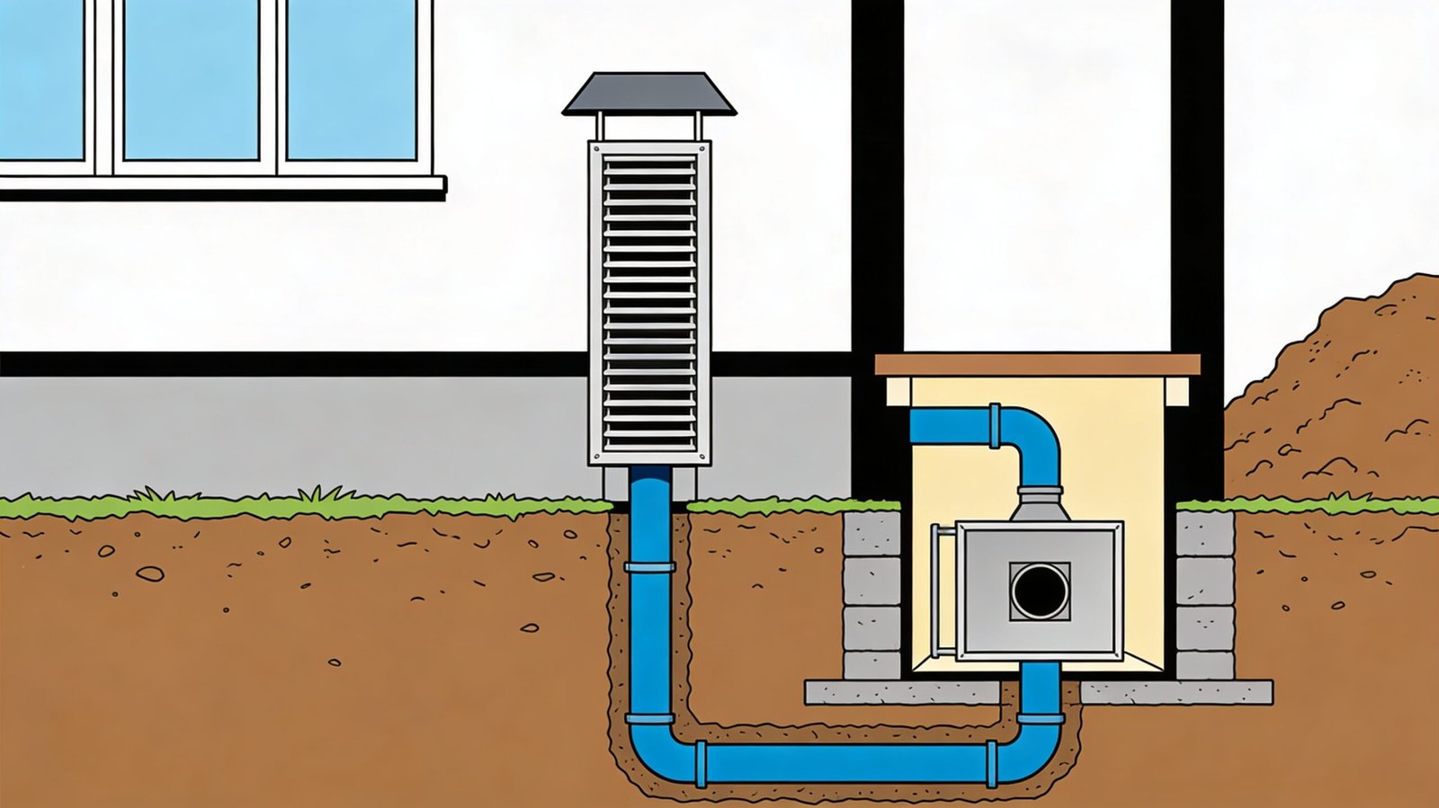 Organizacija vozduhozabornika i vvoda v dom